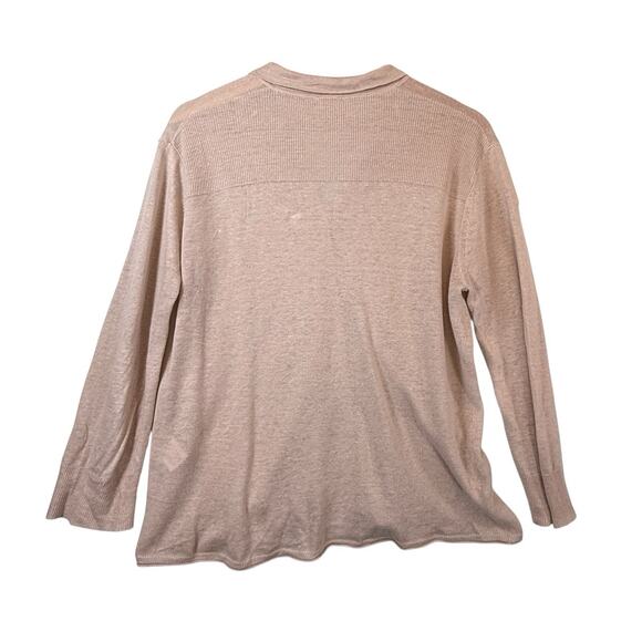 POETRY 100% Linen Button Front Cardigan Womens Top SIZE 12 Tan Neutral Classic - Picture 3 of 9